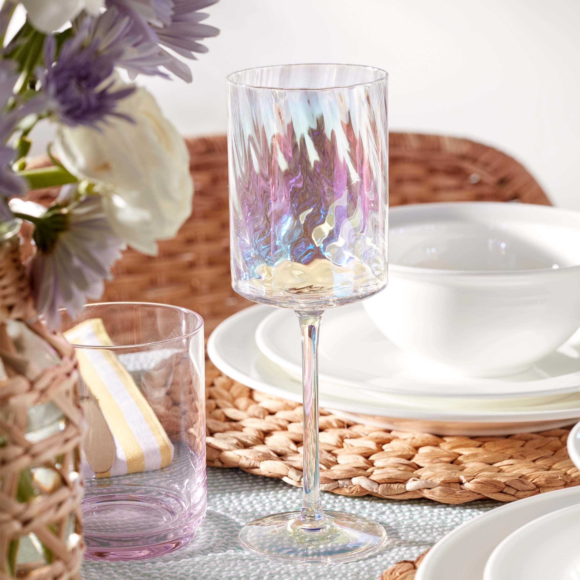 Lenox Heritage Lenox Heritage Tuscany Classics Iridescent White Wine Glasses, Set of 4 - Image 3