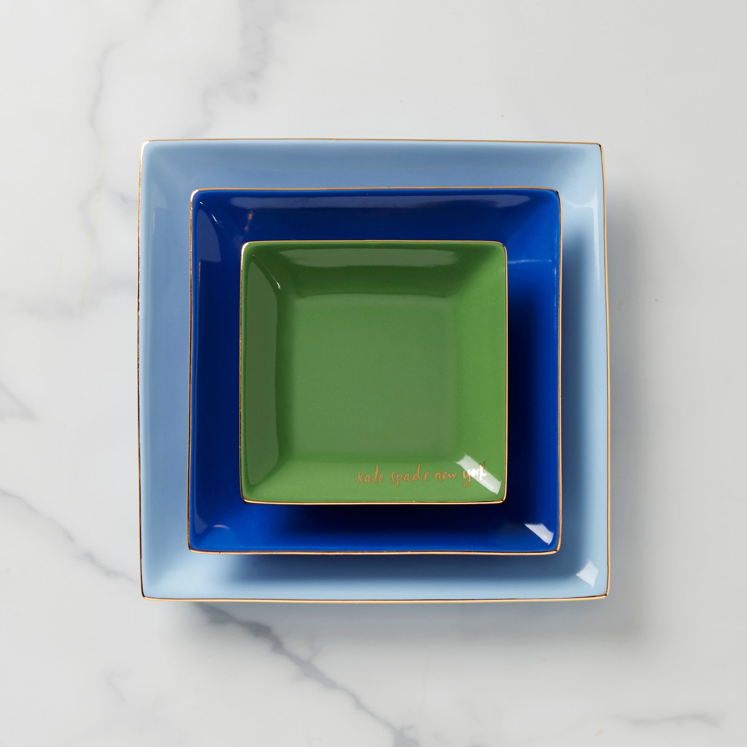 Lenox Heritage Lenox Heritage Make It Pop Cool Blue 3-Piece Tray Set - Image 2