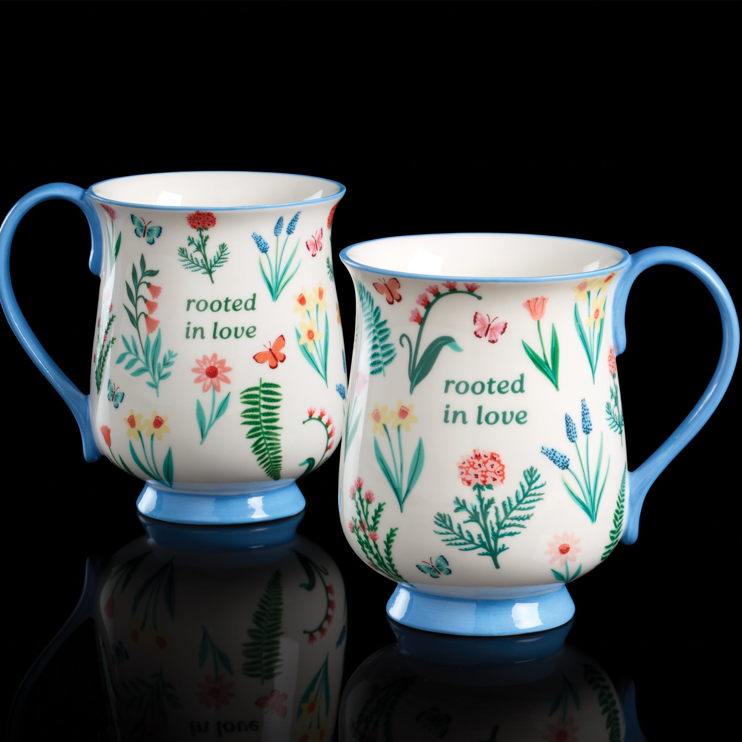 Lenox Heritage Lenox Heritage First Blooms Blue Mugs, Set of 2 - Image 3