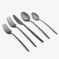 Lenox Heritage Lenox Heritage Gaze Black Satin 20-Piece Flatware Set