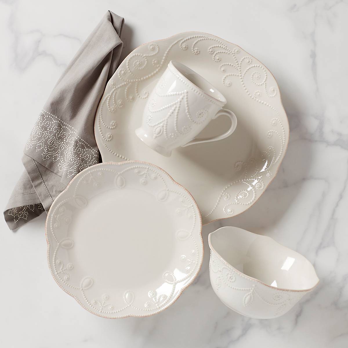 Lenox Heritage Lenox Heritage French Perle White 4-Piece Place Setting