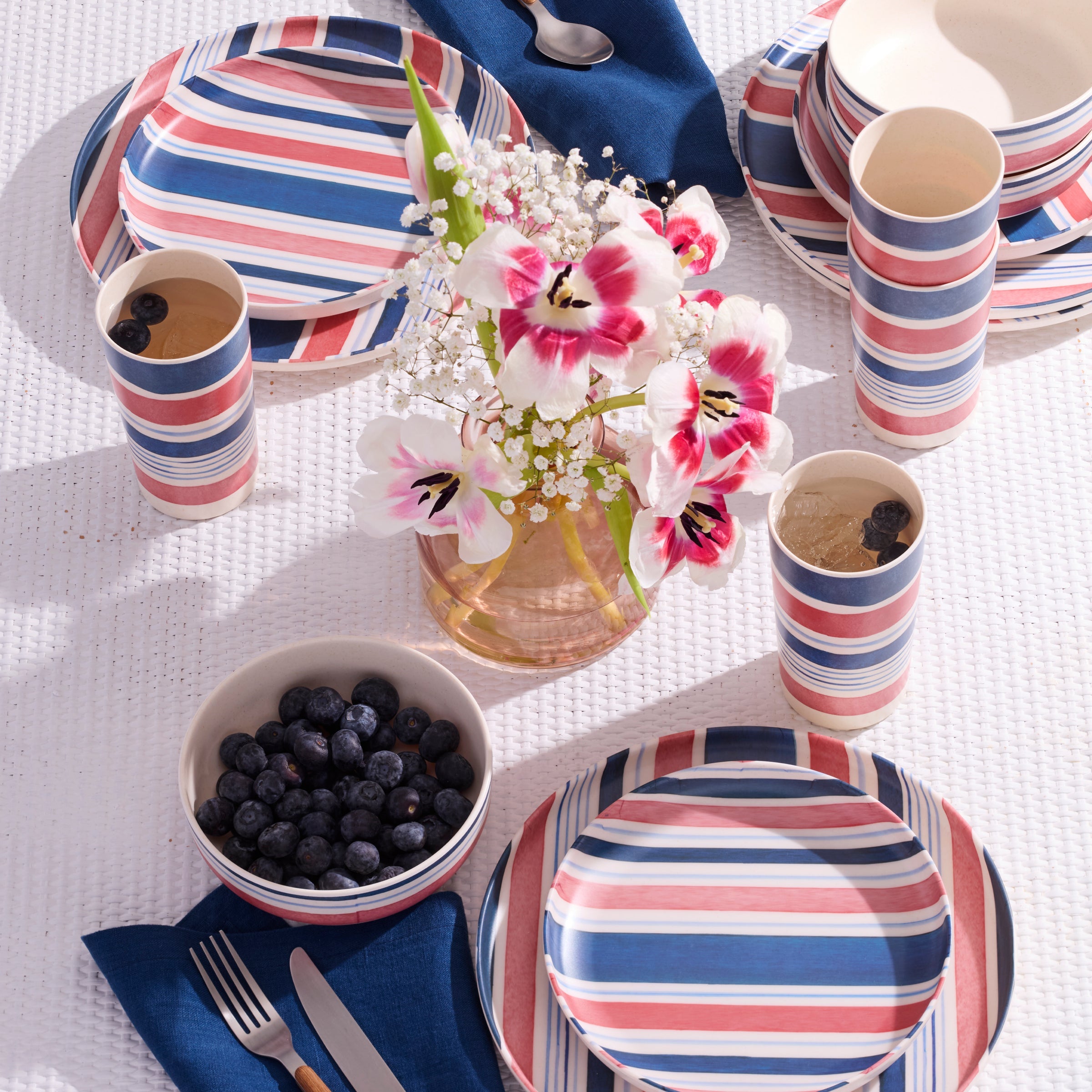 Lenox Heritage Lenox Heritage 24 Seven Melamine Stripe 12-Piece Dinnerware Set - Image 8