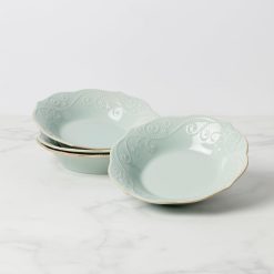 Lenox Heritage Lenox Heritage French Perle Ice Blue Pasta Bowls, Set of 4
