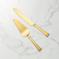 Lenox Heritage Lenox Heritage Portola Gold Satin 2-Piece Dessert Set
