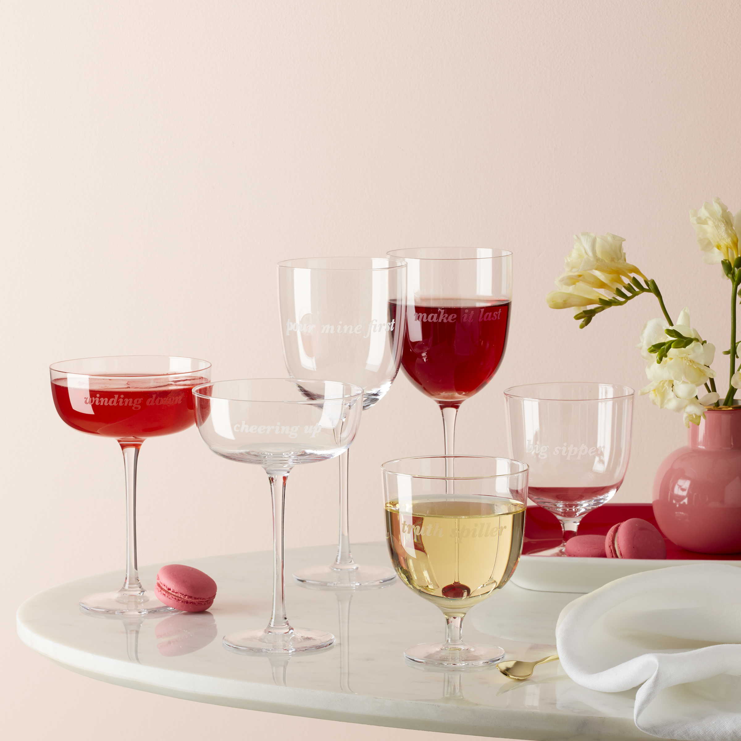 Lenox Heritage Lenox Heritage Winding Down & Cheering Up Coupe Glasses, Set of 2 - Image 3