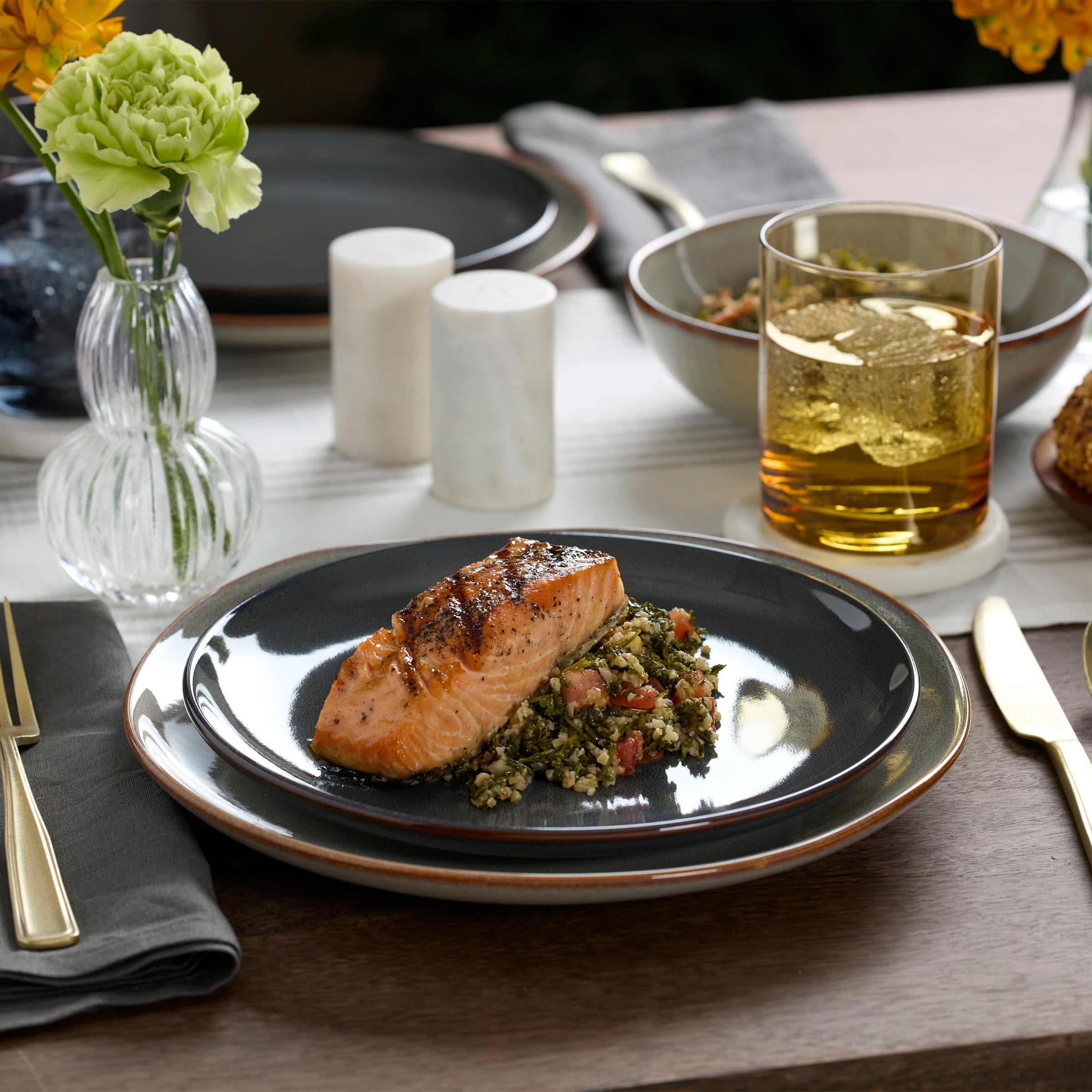 Lenox Heritage Lenox Heritage Organic Shades Gray 18-Piece Dinnerware Set - Image 4