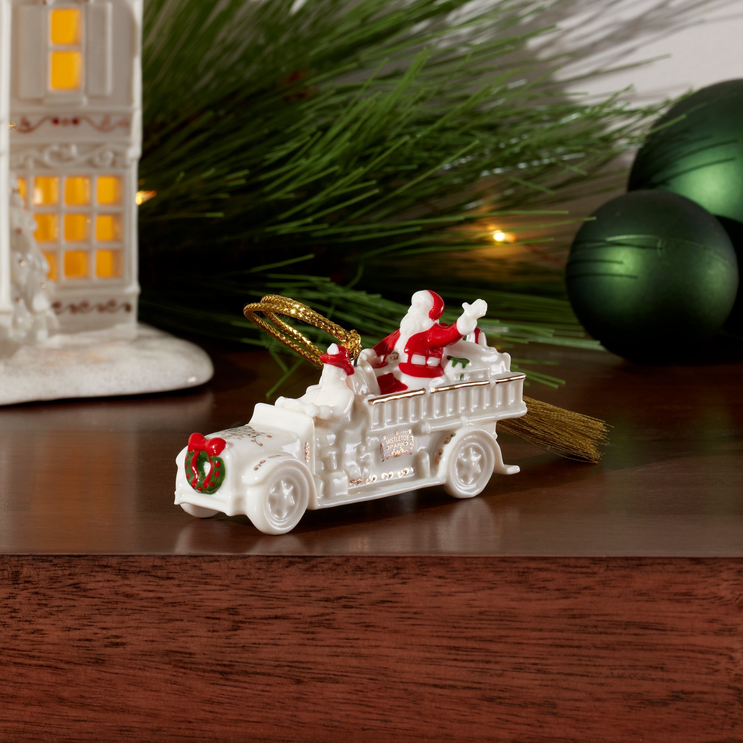 Lenox Heritage Lenox Heritage Mistletoe Park Fire Truck Ornament - Image 3