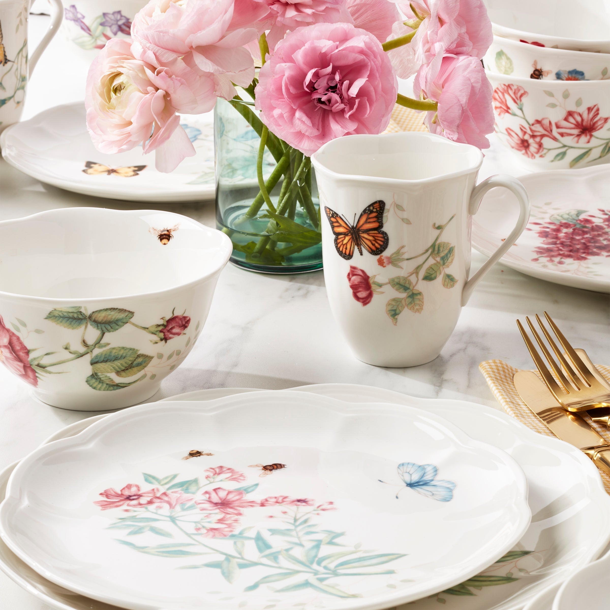 Lenox Heritage Lenox Heritage Butterfly Meadow 24-Piece Dinnerware Set - Image 2