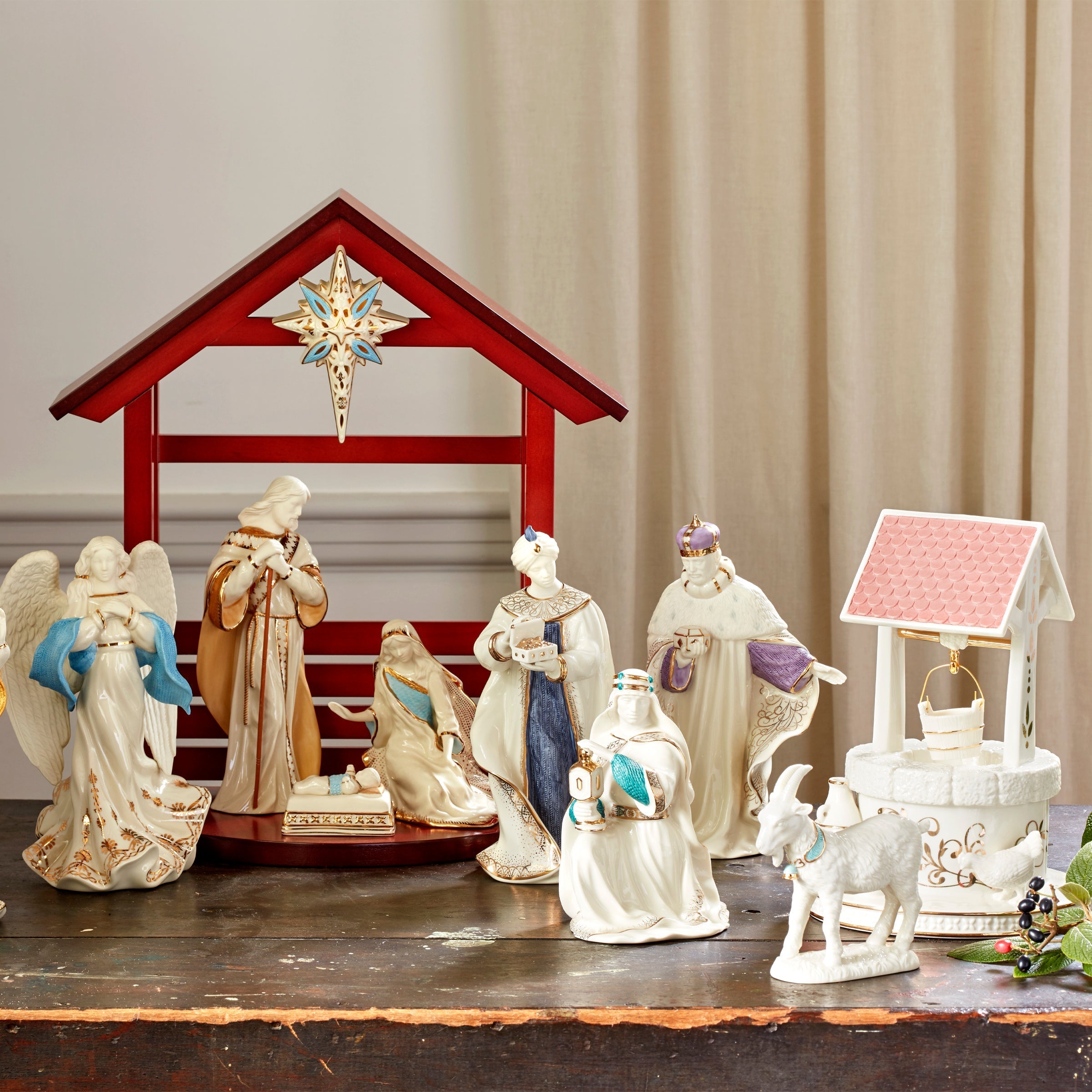 Lenox Heritage Lenox Heritage First Blessing Nativity Town Water Well Figurine - Image 4