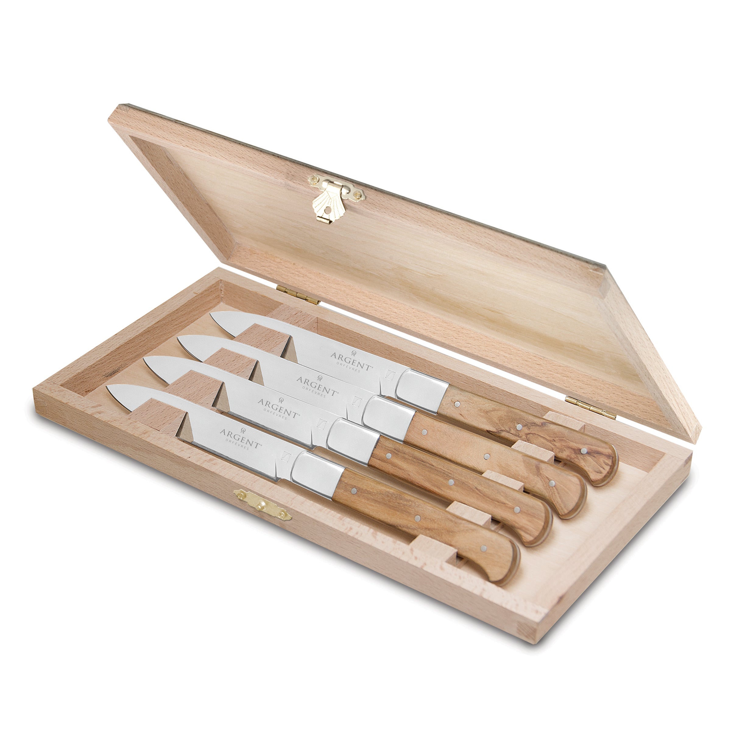 Lenox Heritage Lenox Heritage Argent Lynden Olive Wood Steak Knives, Set of 4 - Image 6