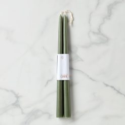 Lenox Heritage Lenox Heritage Dipped Moss 12 Taper Candle, Set of 2