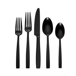 Lenox Heritage Lenox Heritage Clearview Black Satin 20-Piece Flatware Set