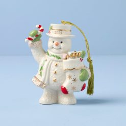 Lenox Heritage Lenox Heritage 2025 Snowman With Stocking Ornament