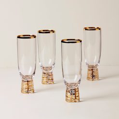 Lenox Heritage Lenox Heritage Tuscany Classics Gold Frost Flute Glasses, Set of 4