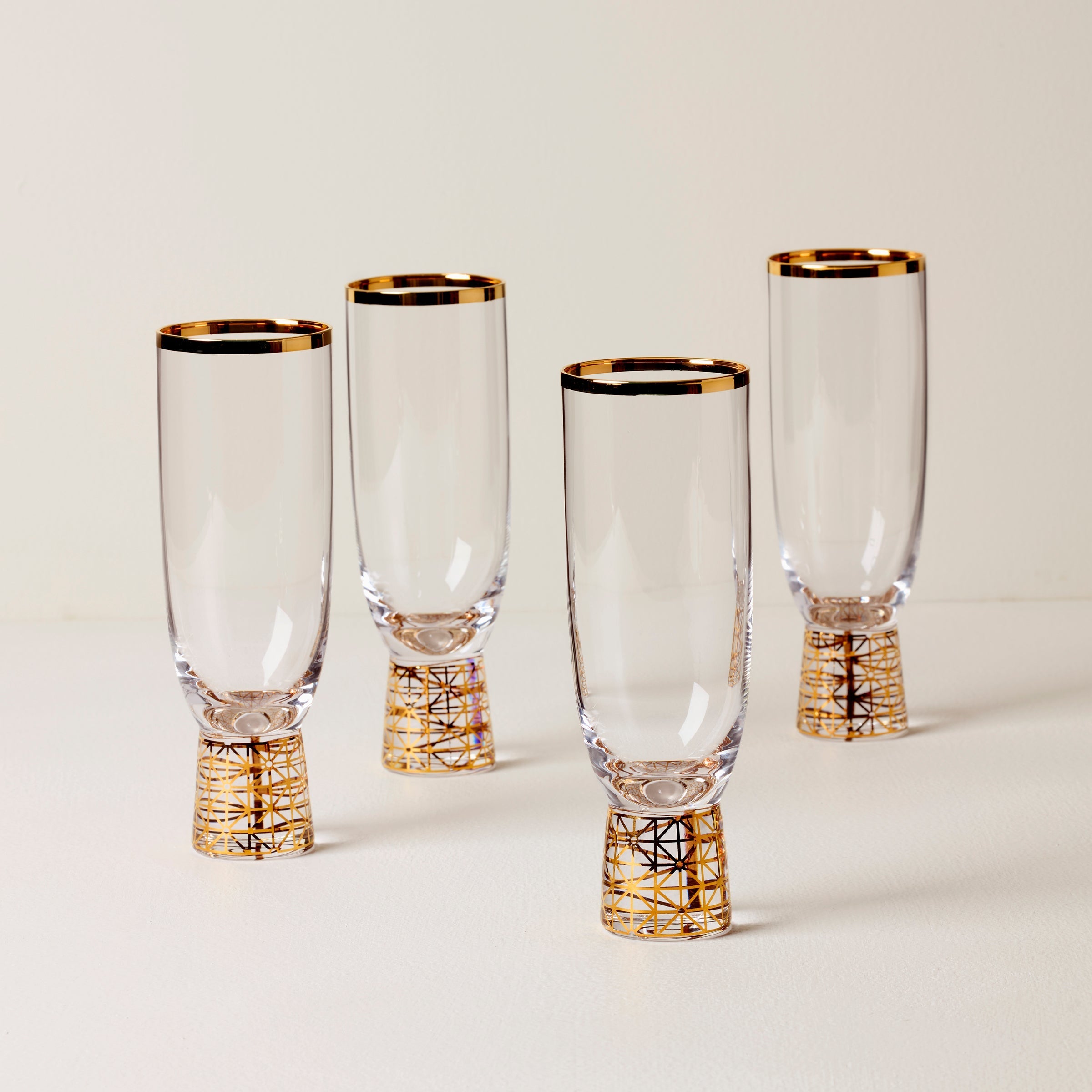 Lenox Heritage Lenox Heritage Tuscany Classics Gold Frost Flute Glasses, Set of 4