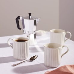 Alternative view of Lenox Heritage Lenox Heritage French Perle Scallop White Mugs, Set of 4
