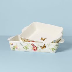Alternative view of Lenox Heritage Lenox Heritage Butterfly Meadow Rectangular Baker 2-Piece Set