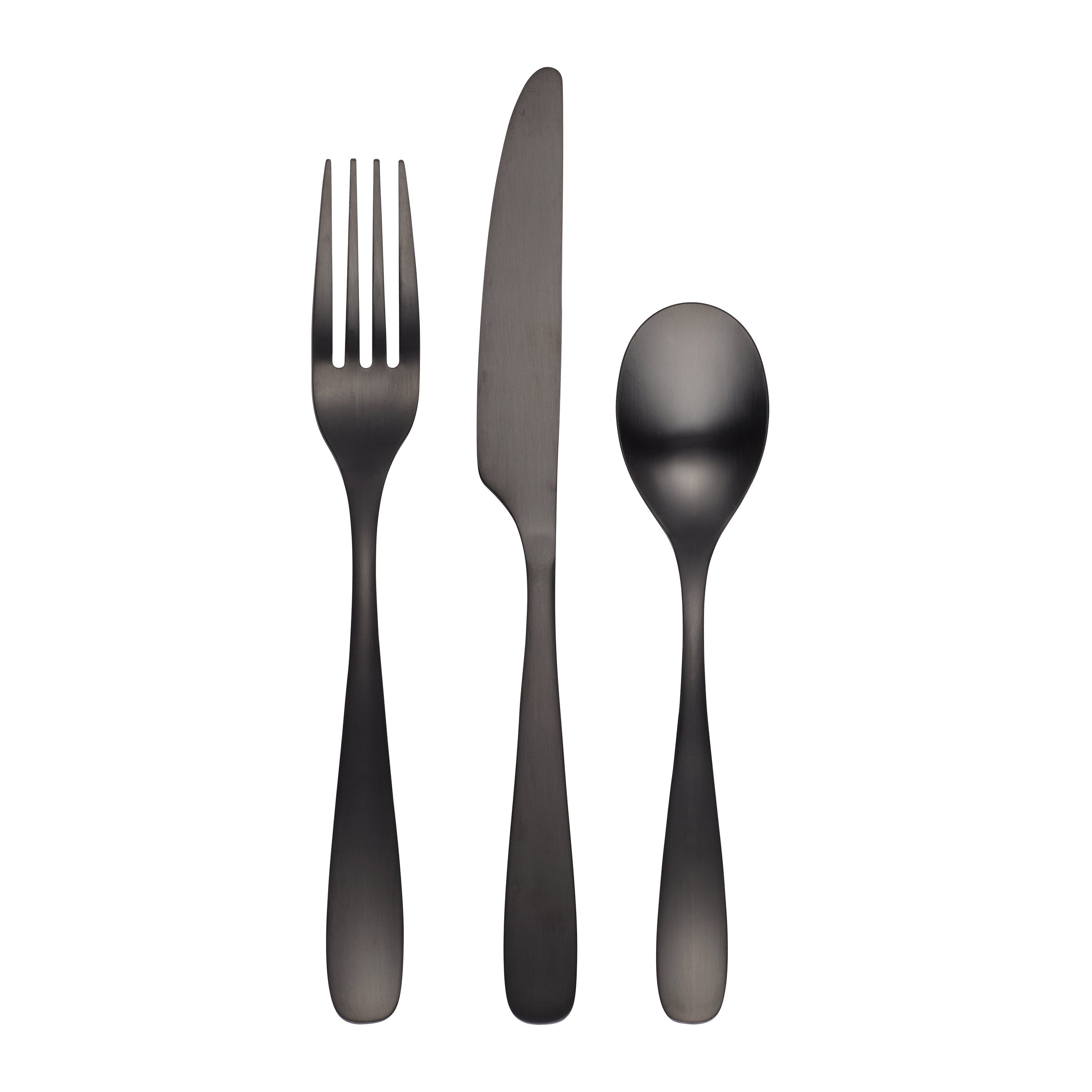 Lenox Heritage Lenox Heritage Eliana Black Satin 12-Piece Flatware Set