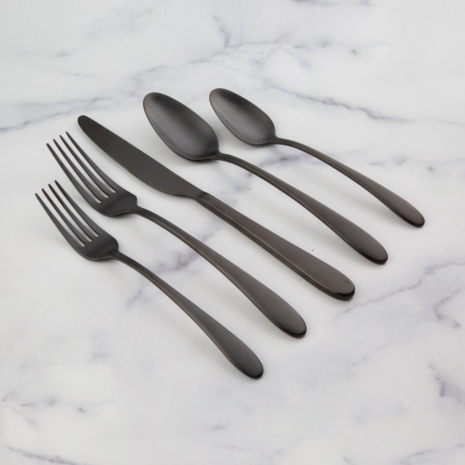 Lenox Heritage Lenox Heritage Poet Black Satin 20-Piece Flatware Set - Image 5