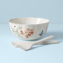 Alternative view of Lenox Heritage Lenox Heritage Butterfly Meadow Salad Bowl & Servers