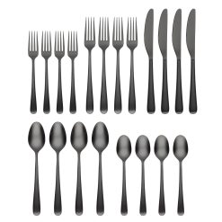 Alternative view of Lenox Heritage Lenox Heritage Rafael Black Satin 20-Piece Flatware Set