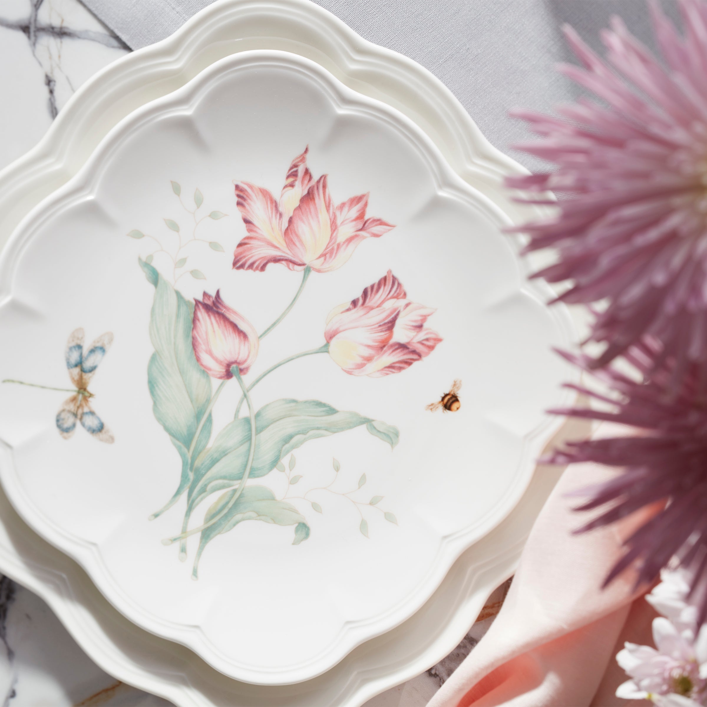 Lenox Heritage Lenox Heritage Butterfly Meadow Square 18-Piece Dinnerware Set - Image 3