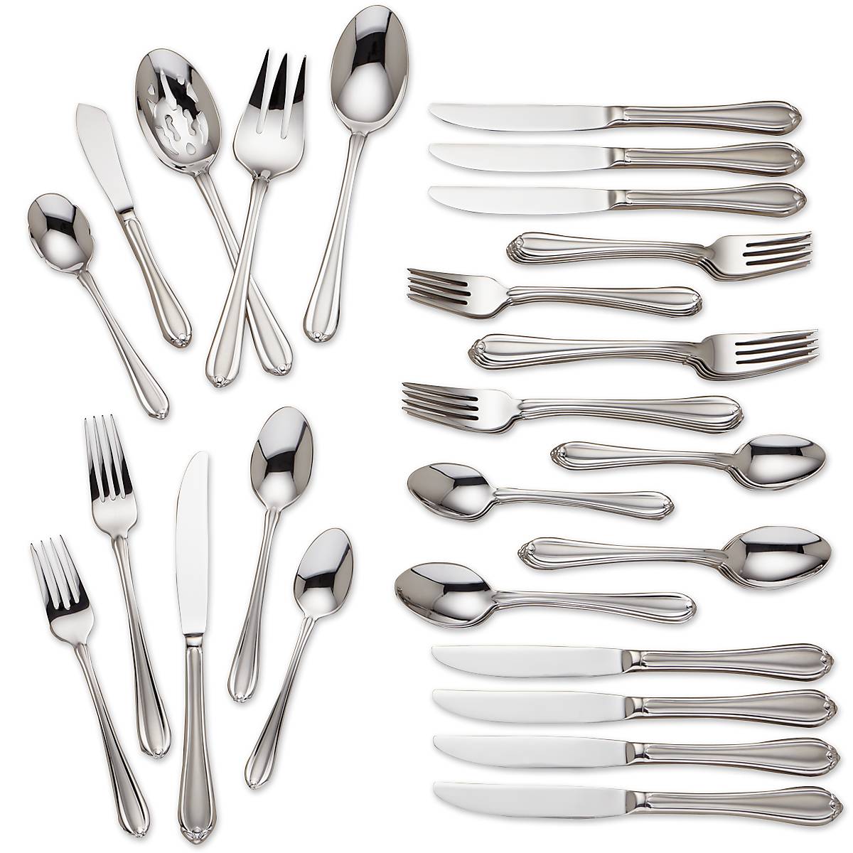 Lenox Heritage Lenox Heritage Melon Bud Frosted 45-Piece Flatware Set