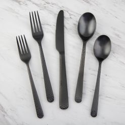 Lenox Heritage Lenox Heritage Cecil Black Satin Hammered 20-Piece Flatware Set