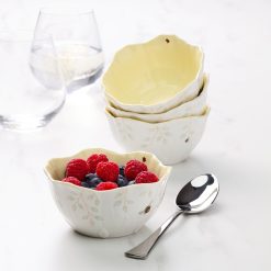 Alternative view of Lenox Heritage Lenox Heritage Butterfly Meadow Floral Yellow Dessert Bowls, Set of 4