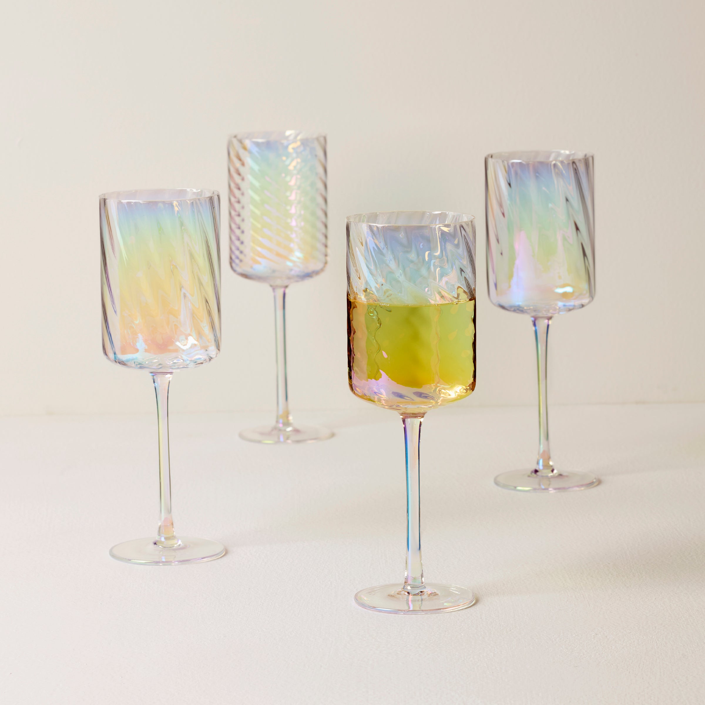 Lenox Heritage Lenox Heritage Tuscany Classics Iridescent White Wine Glasses, Set of 4 - Image 2