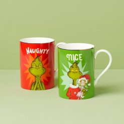 Lenox Heritage Lenox Heritage Merry Grinchmas Naughty & Nice Mug Set