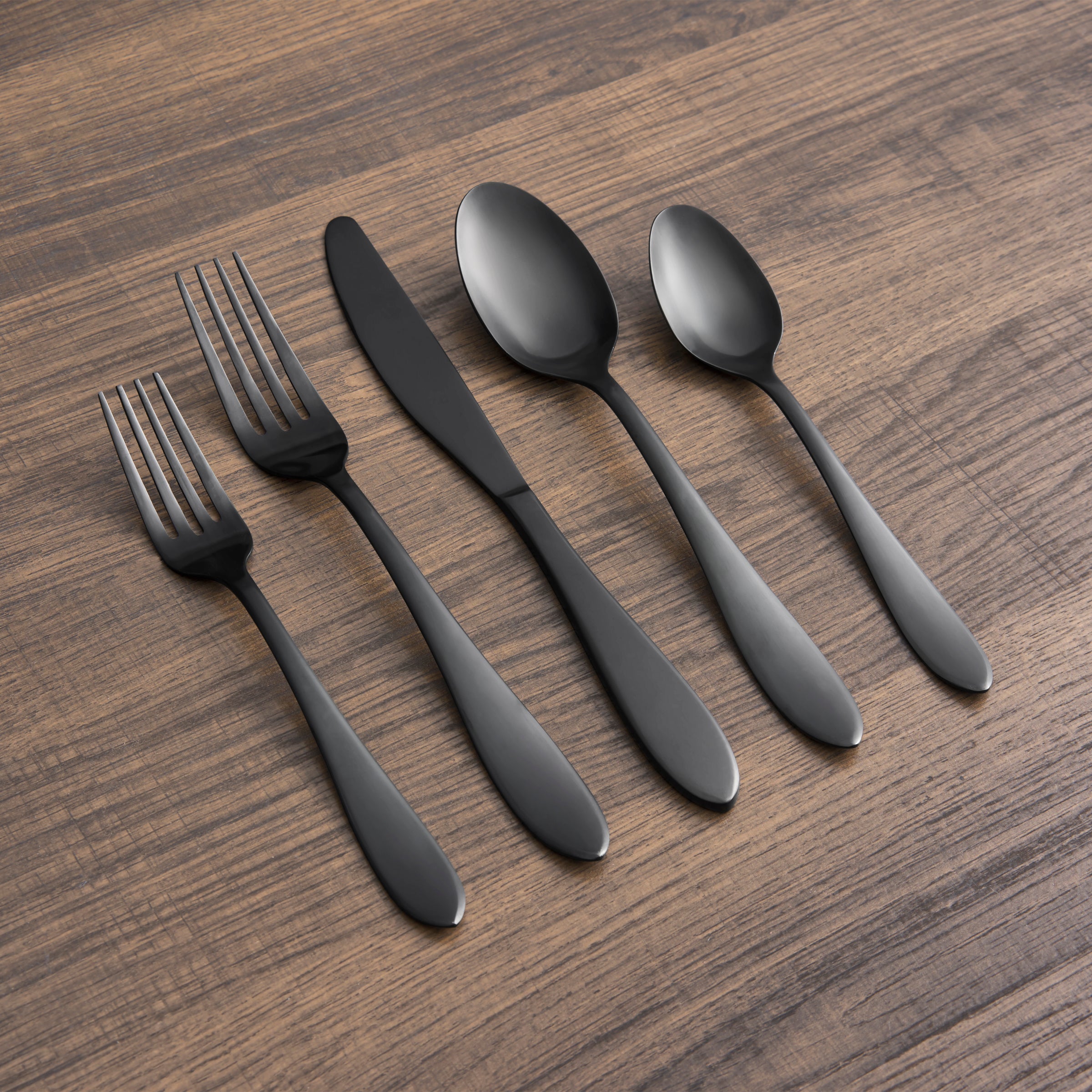 Lenox Heritage Lenox Heritage Delia Black Satin 20-Piece Flatware Set - Image 3