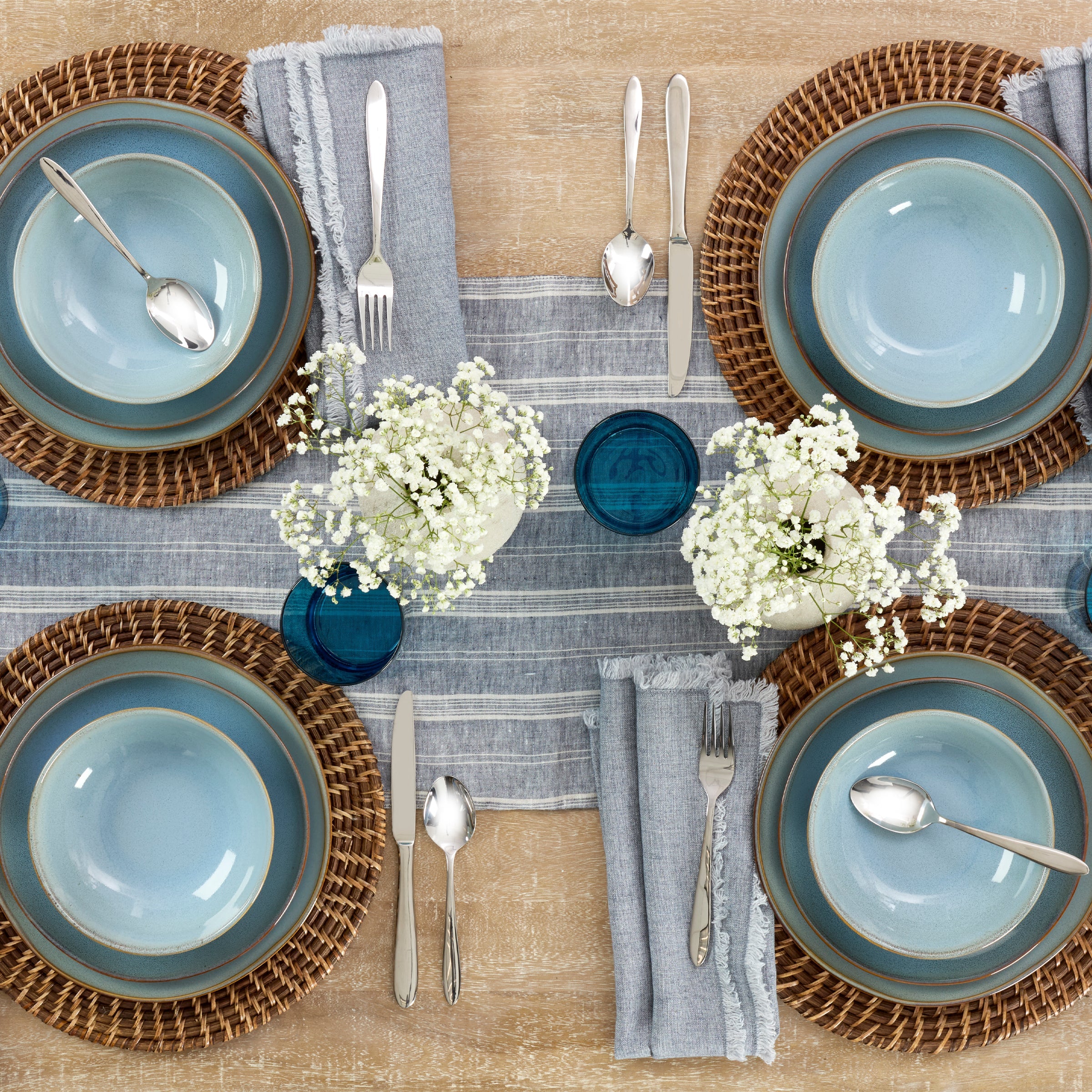 Lenox Heritage Lenox Heritage Organic Shades Blue 18-Piece Dinnerware Set - Image 4