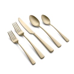 Lenox Heritage Lenox Heritage Cerys Champagne Satin 20-Piece Flatware Set