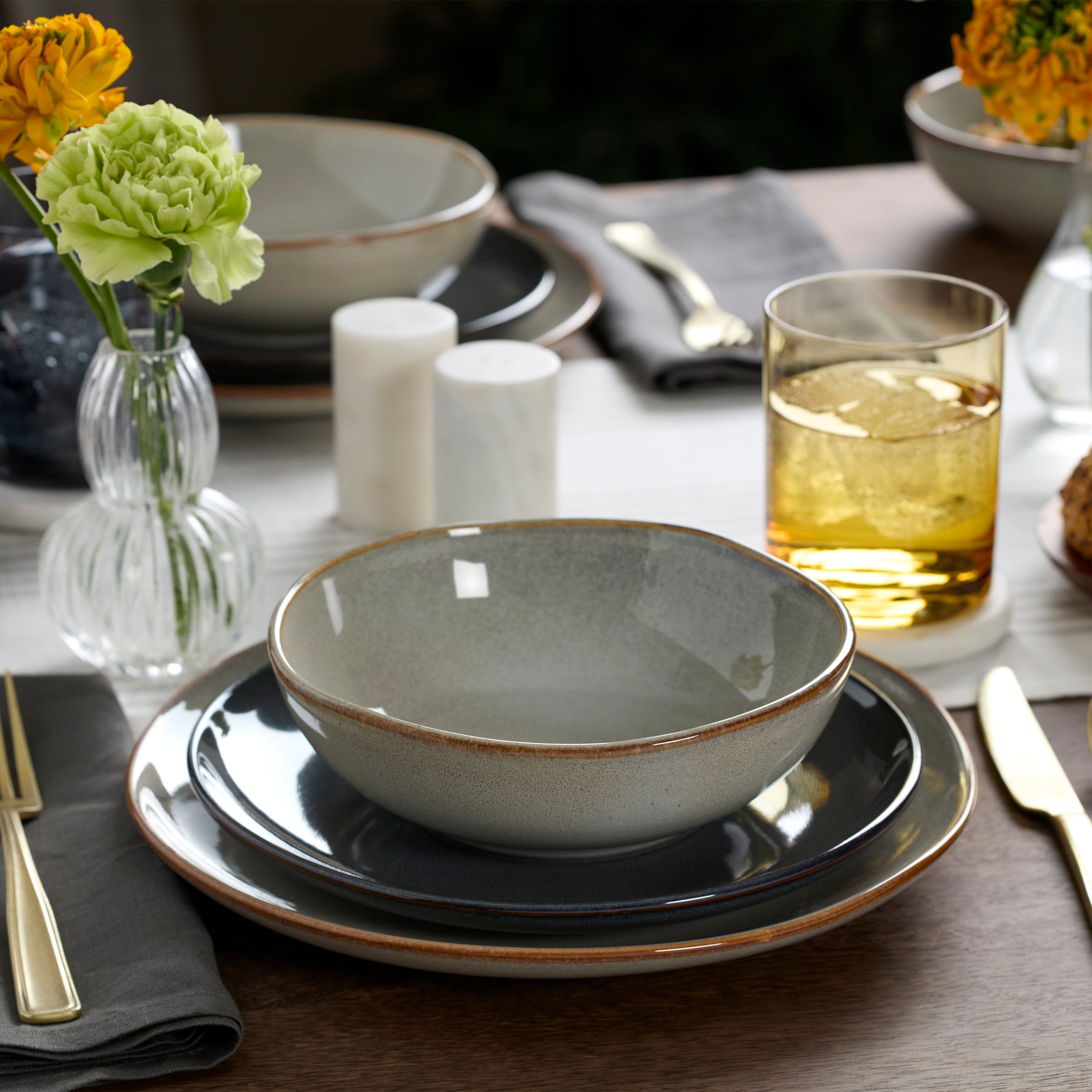 Lenox Heritage Lenox Heritage Organic Shades Gray 18-Piece Dinnerware Set - Image 5