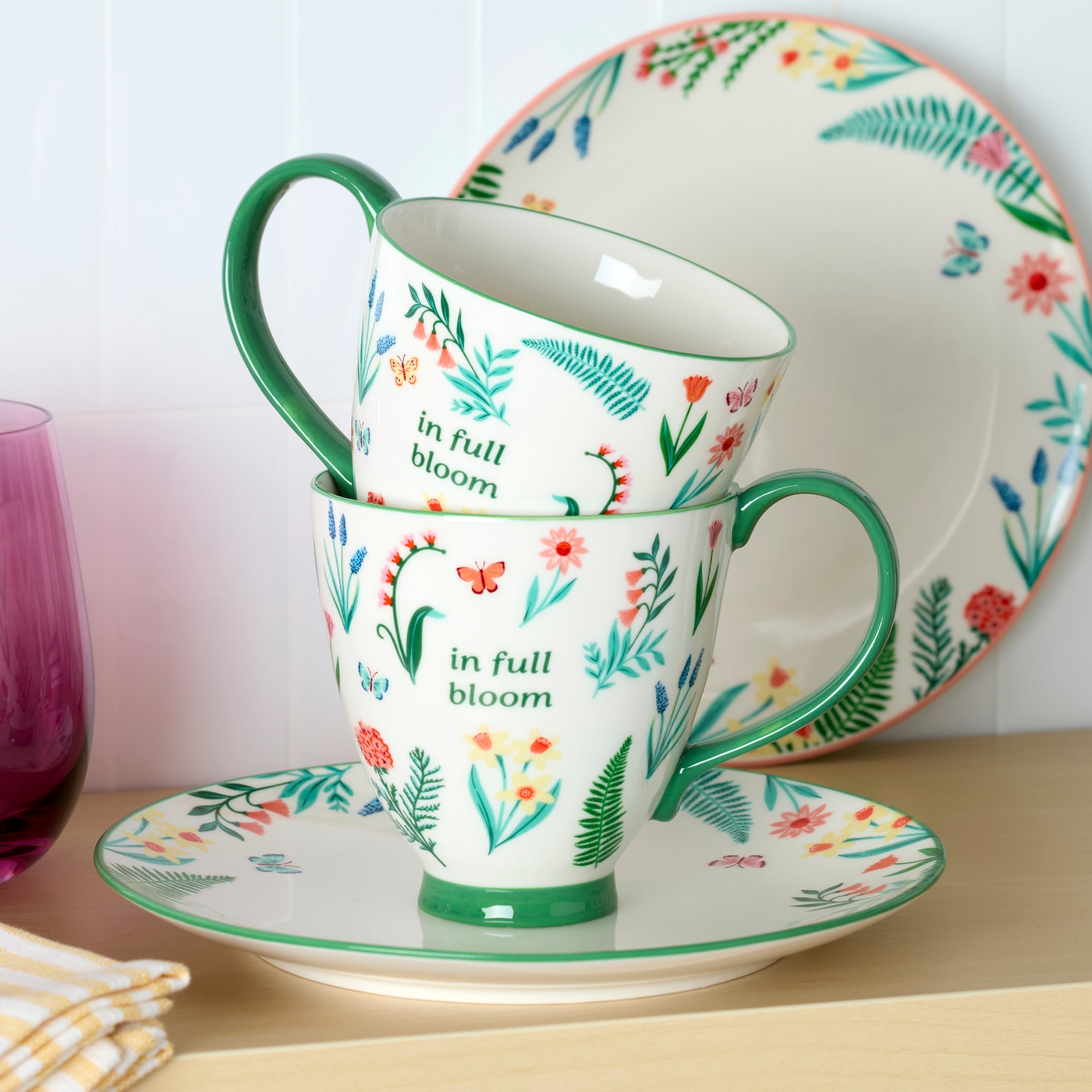 Lenox Heritage Lenox Heritage First Blooms Green Mugs, Set of 2 - Image 2