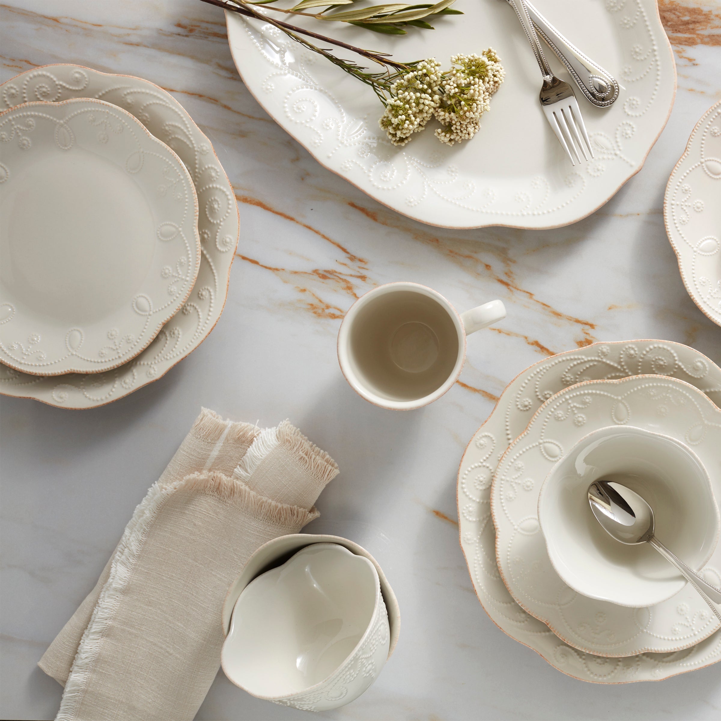 Lenox Heritage Lenox Heritage French Perle White 4-Piece Place Setting - Image 10