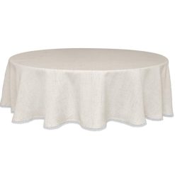 Lenox Heritage Lenox Heritage French Perle Solid Natural 70x70 Round Tablecloth