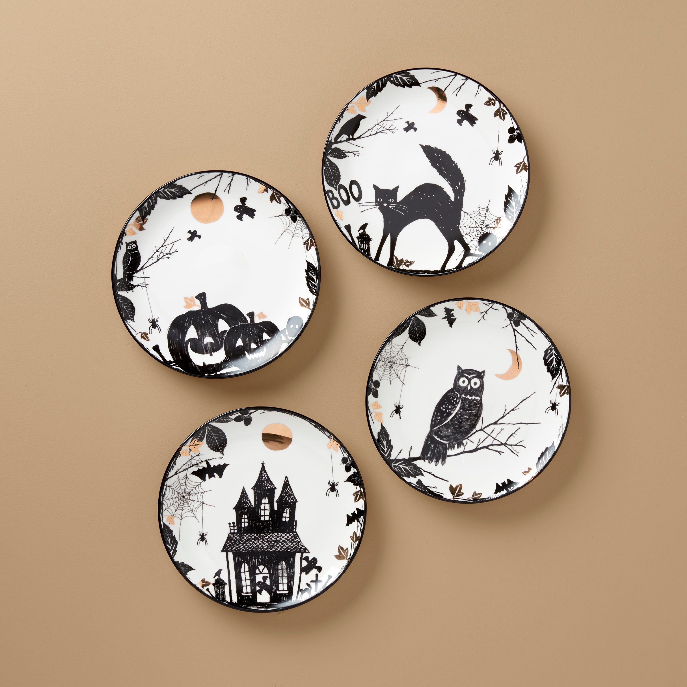 Lenox Heritage Lenox Heritage Haunted Halloween Accent Plates, Set of 4