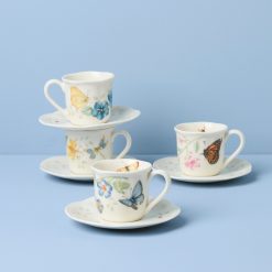 Lenox Heritage Lenox Heritage Butterfly Meadow Espresso Cup & Saucers, Set of 4
