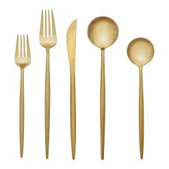 Lenox Eternal Zephyr Gold Satin 20-Piece Flatware Set