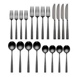 Alternative view of Lenox Heritage Lenox Heritage Modulus Black Satin 20-Piece Flatware Set