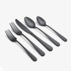 Lenox Heritage Lenox Heritage Keene Black Satin 20-Piece Flatware Set