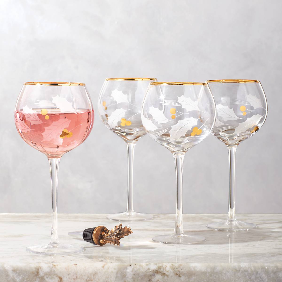 Lenox Heritage Lenox Heritage Holiday Gold Balloon Glasses, Set of 4 - Image 4