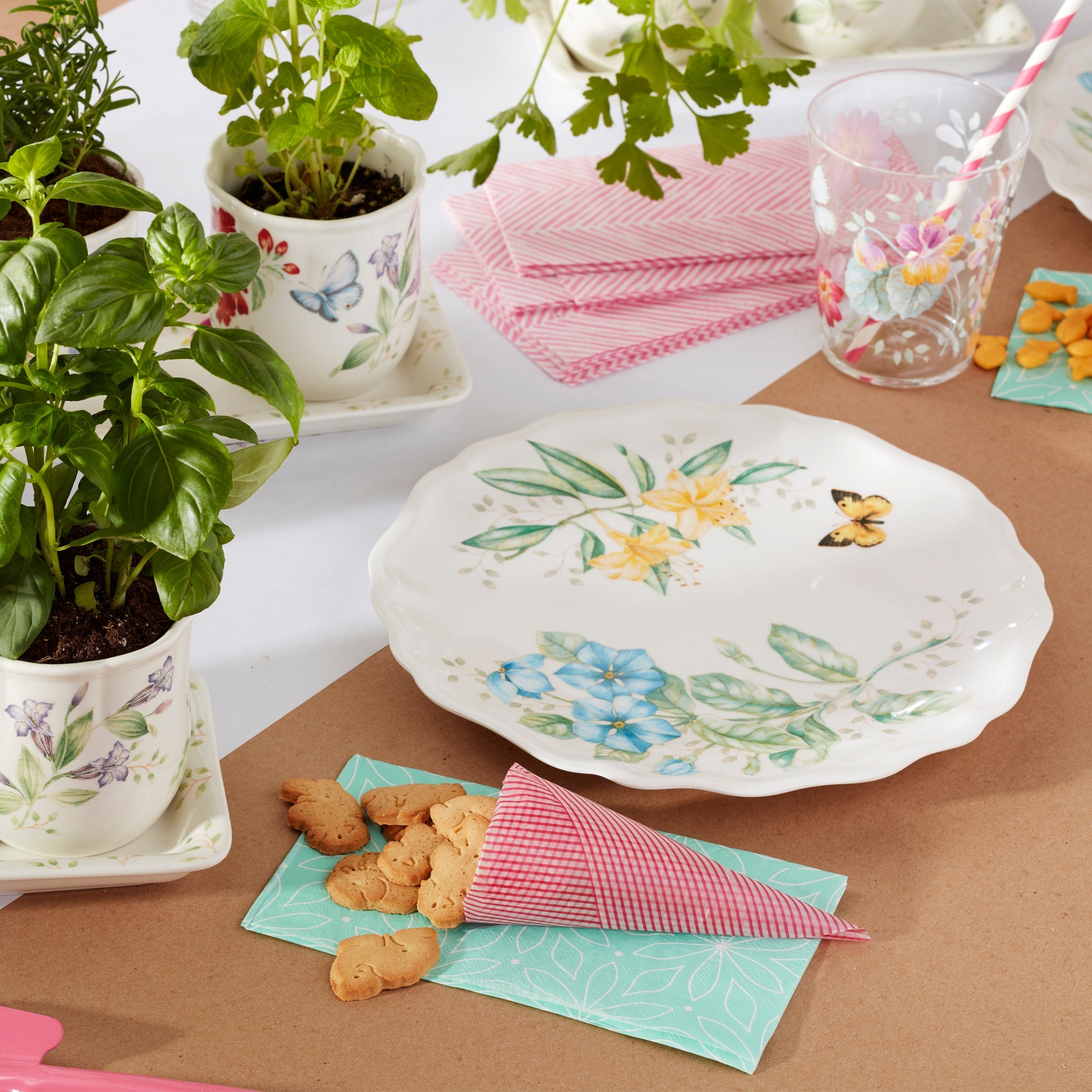 Lenox Heritage Lenox Heritage Butterfly Meadow Melamine Dinner Plates, Set of 4 - Image 5