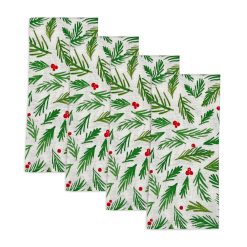 Lenox Heritage Lenox Heritage Bayberry Merry & Bright Dinner Napkins, Set of 4