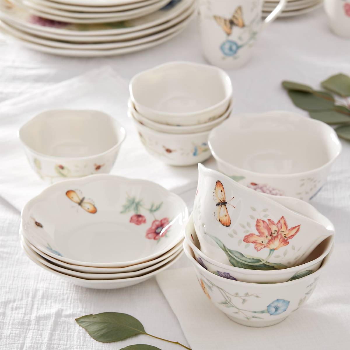 Lenox Heritage Lenox Heritage Butterfly Meadow 28-Piece Dinnerware Set - Image 15
