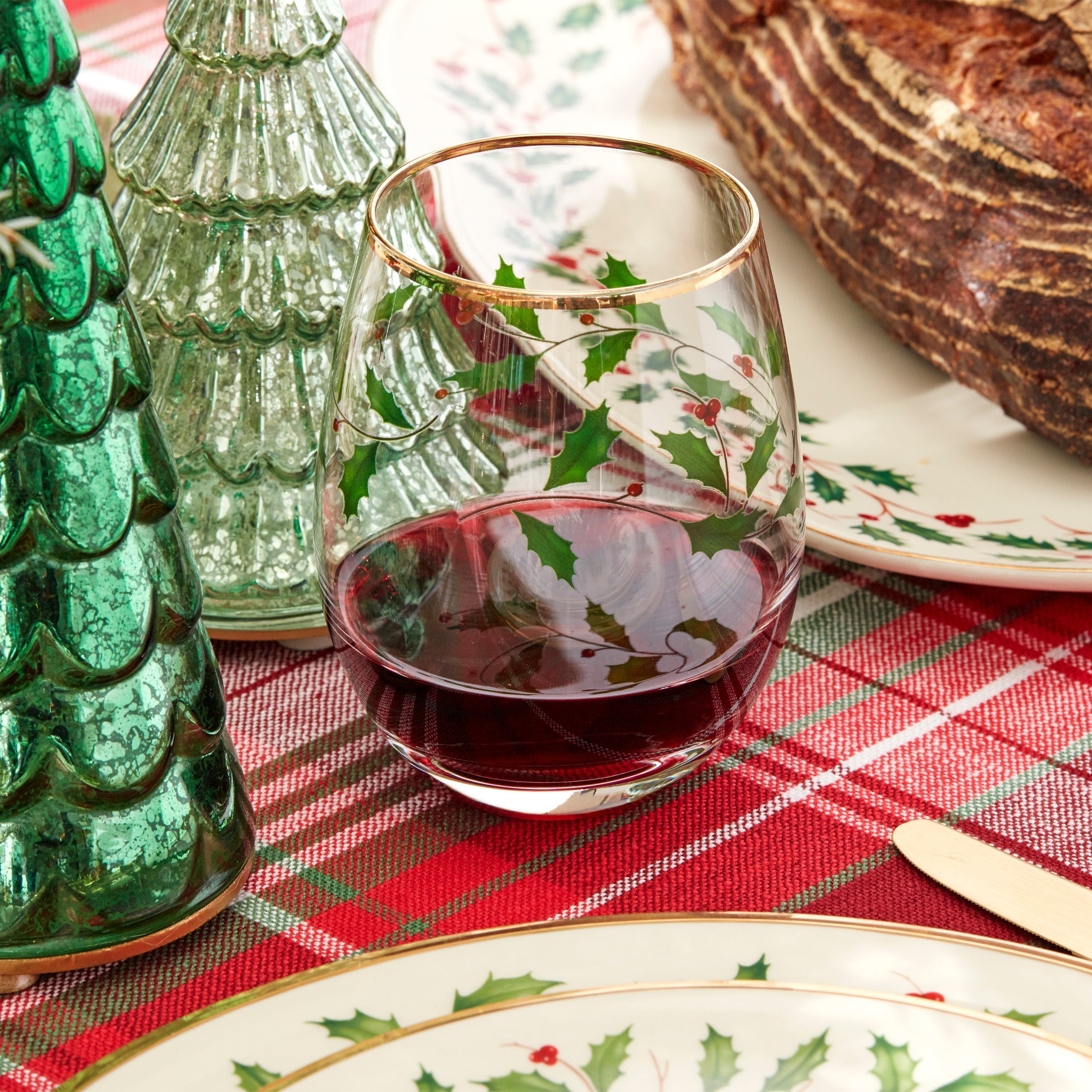 Lenox Heritage Lenox Heritage Holiday Stemless Wine Glasses, Set of 4 - Image 4