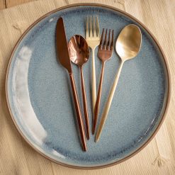 Alternative view of Lenox Heritage Lenox Heritage Gaze Copper Mirror 20-Piece Flatware Set