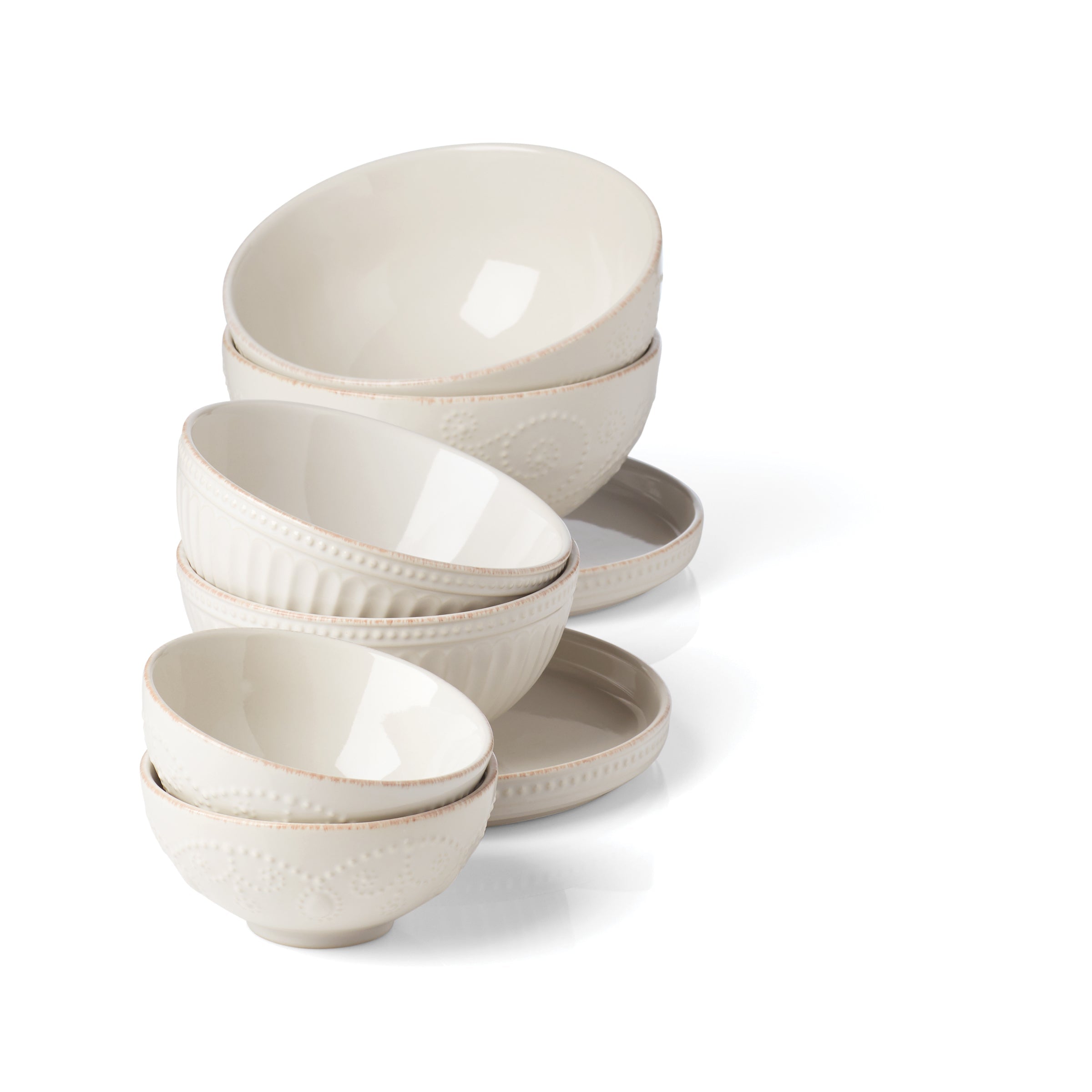 Lenox Heritage Lenox Heritage French Perle Luna 8-Piece Nesting Dinnerware Set - Image 4